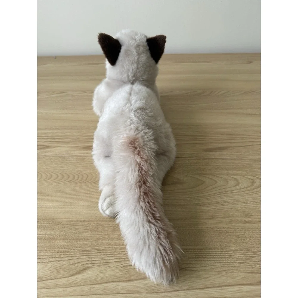 Realistic Blue Eyed Persian Cat Plush Fluffy Kitten Stuffed Animal‎ Toy